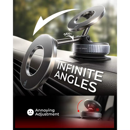 2026 Upgraded Vacuum Magnetic Phone Holders for Your Car 360 Adjustable Absorption Magnetic Bracket 98LBS Magsafe Suctio