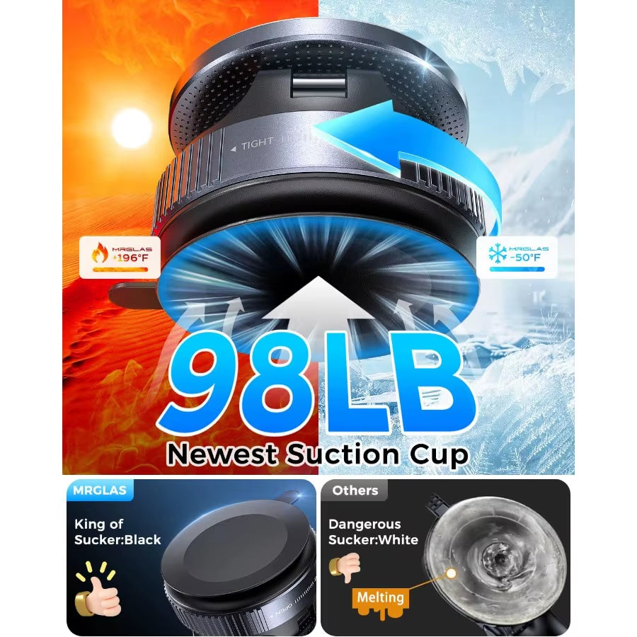 2026 Upgraded Vacuum Magnetic Phone Holders for Your Car 360 Adjustable Absorption Magnetic Bracket 98LBS Magsafe Suctio