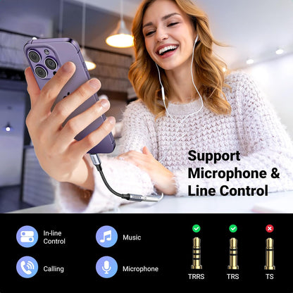 Headphone Adapter for Iphone Lightning to 3.5Mm Adapter Apple Mfi Certified Lightning Aux Audio Jack Dongle Compatible with Iphone 14 Pro Max/14 Plus/13 12 11 Pro Max/Se/Xs, Grey